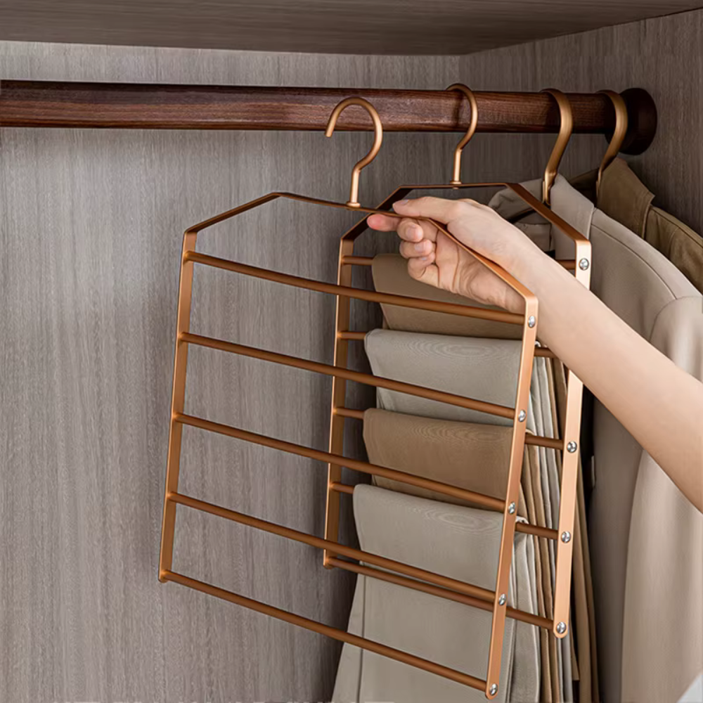 Pants Hanger Multi Layer Metal Closet Organizer for Clothes and Towels
