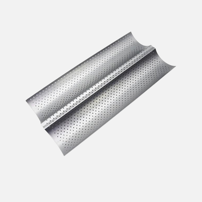 Stainless Steel Baguette Baking Or French Bread Pan With Grooves For Oven - Curved Moulding Baking Bread Pan
