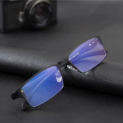 Blue Light Glasses Titanium Frame Anti Glare Screen Fatigue Eyewear