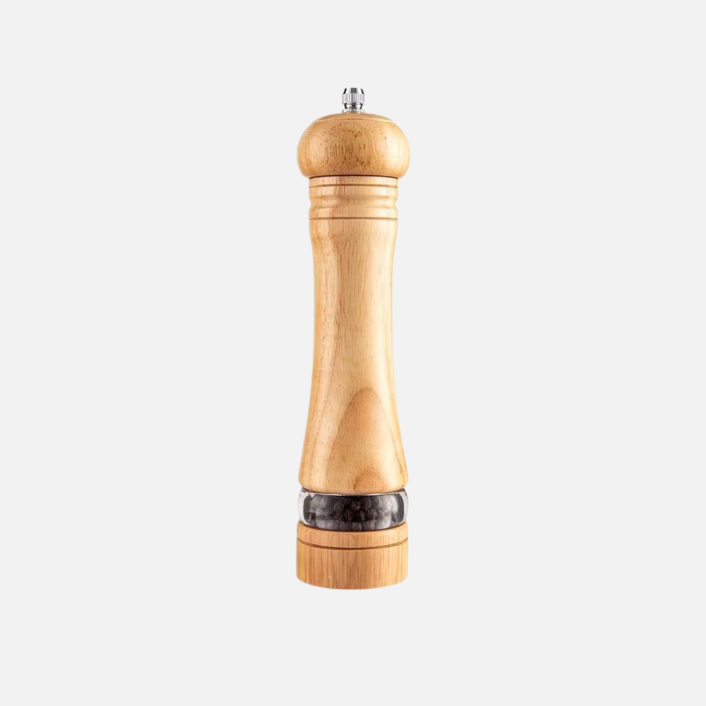 Wooden Salt & Pepper Grinder With Acrylic Viewing Window