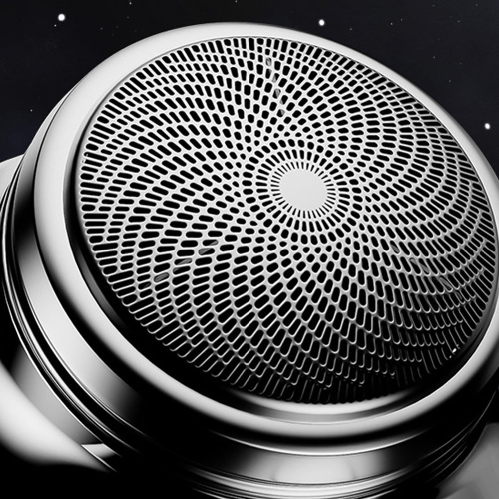 Triple-blade Electric Shaver - Silver & Portable