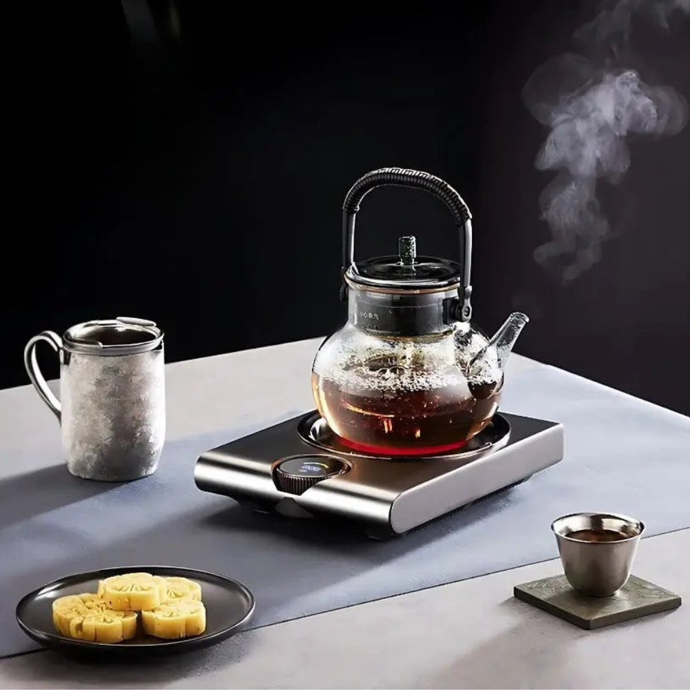Portable Electric Ceramic Hot Plate - 1000W Power Boiling Water Heater