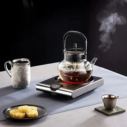 Portable Electric Ceramic Hot Plate - 1000W Power Boiling Water Heater