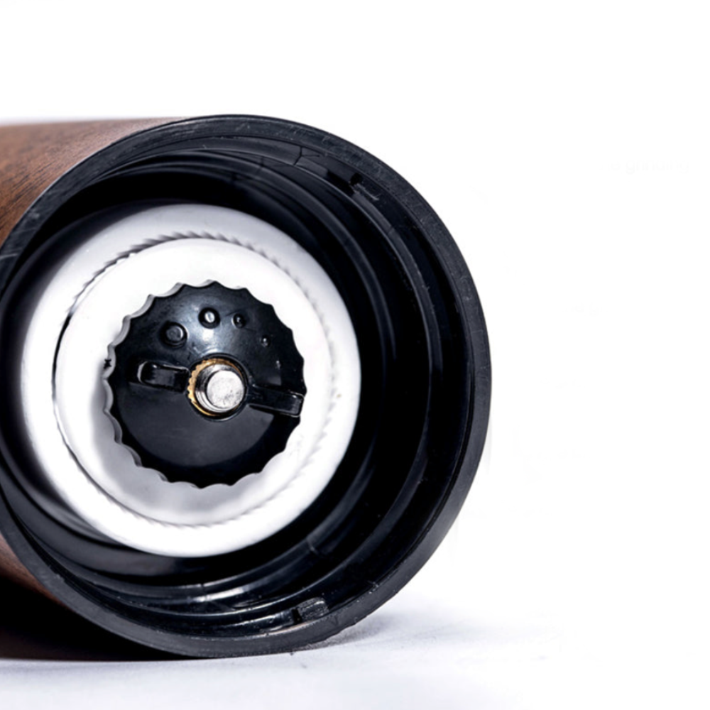 Manual Coffee Grinder with Adjustable Grinding and Wood Grain Finish