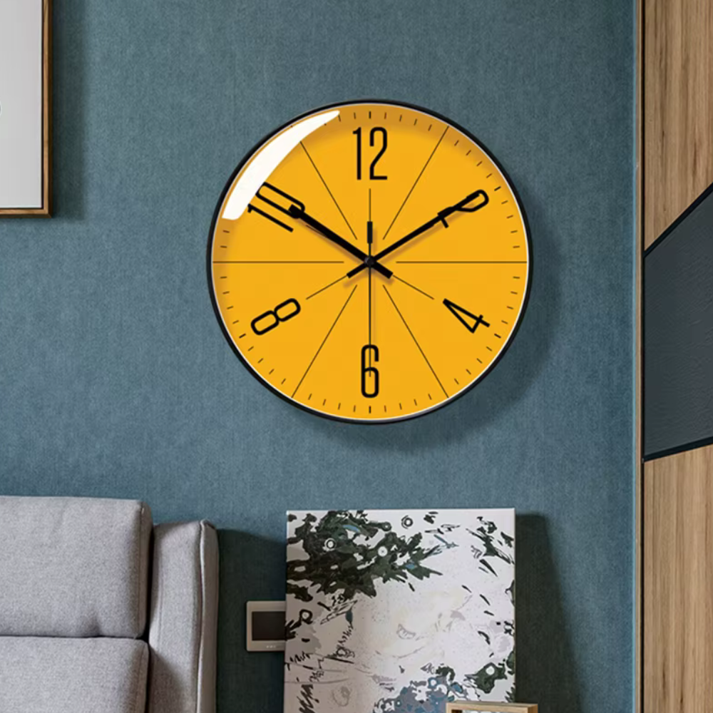 Nordic Modern Wall Clock, 14" Contemporary Home Style Clock