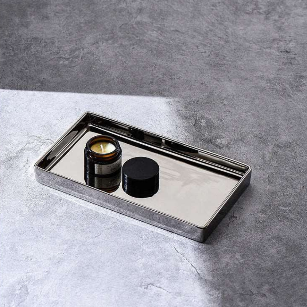 Rectangular Electroplated Ceramic Tray With 4 Different Sizes