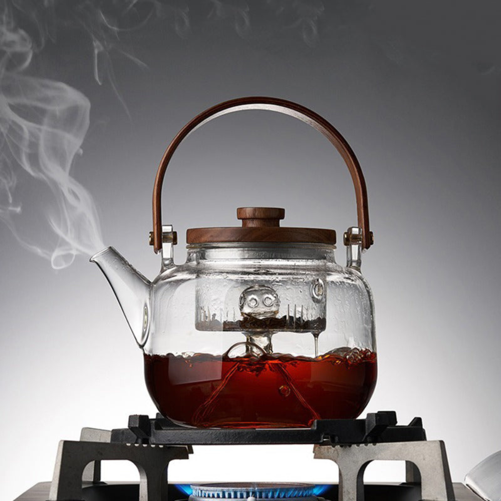 Large Glass Teapot - Steam Infuser & Heat Resistance