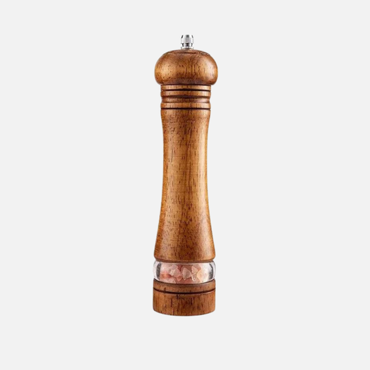 Wooden Salt & Pepper Grinder With Acrylic Viewing Window