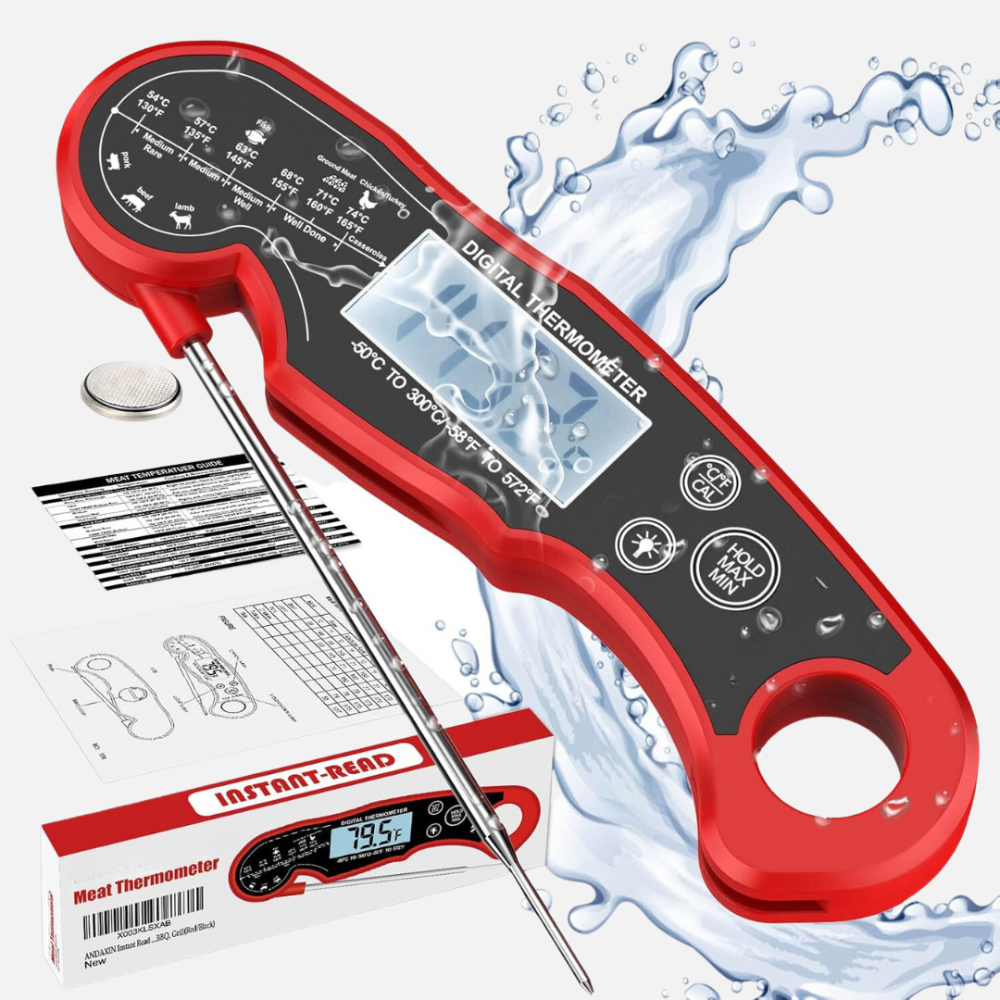 Instant Read Meat Thermometer with Digital Screen and Quick Sensor Probe
