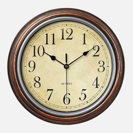 Classic Retro Wall Clock, 12" Silent Non Ticking Quartz Design