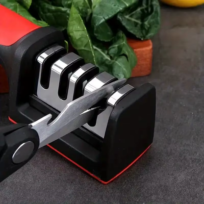 Knife Sharpener 4 in 1 Manual Tool for Kitchen Knives and Scissors