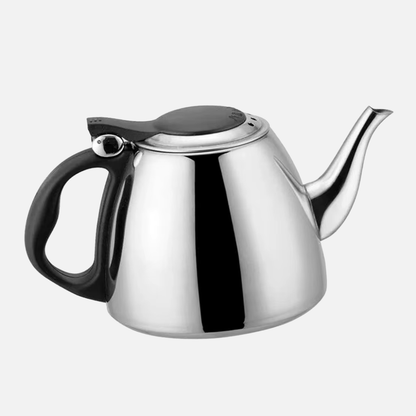 Stainless Steel Stovetop Kettle, Tea and Coffee Kettle, Induction Kettle With Black Side Handle