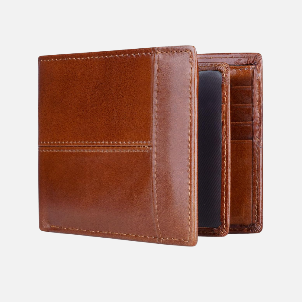 Wallet Bifold Genuine Leather RFID Blocking Multi Card Slot Holder