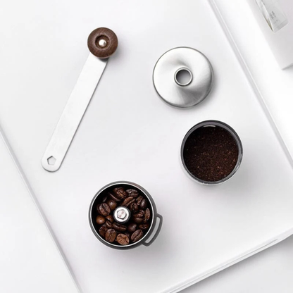 Manual Coffee Grinder - Portable Spice Burr Mill with Detachable Hand Crank