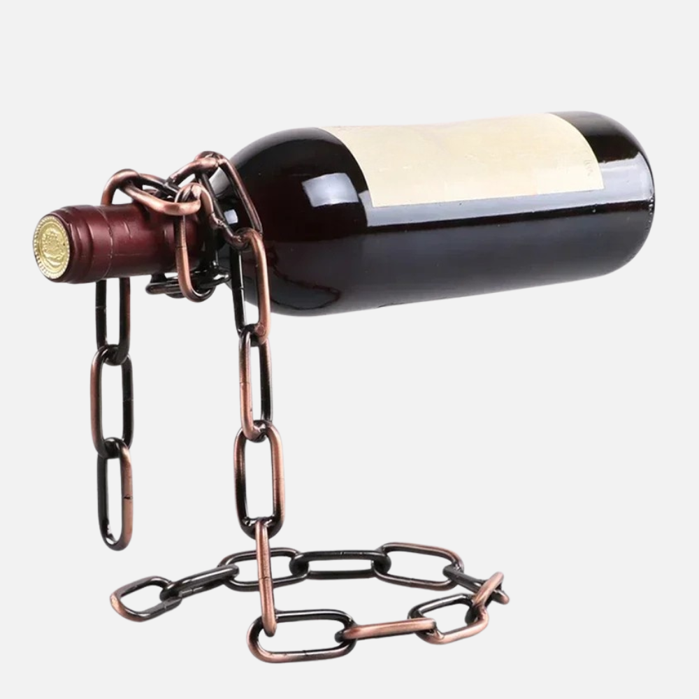 Single Wine Bottle Holder, Chain & Pearl Style Stand