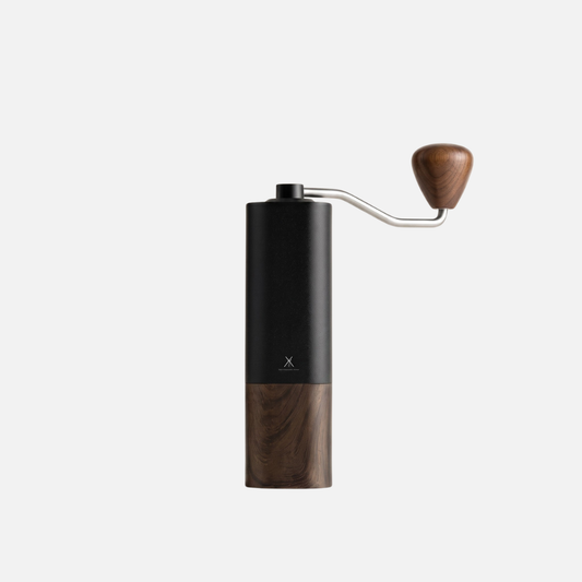 Manual Coffee Grinder with Conical Burr and Long Curved Crank Handle