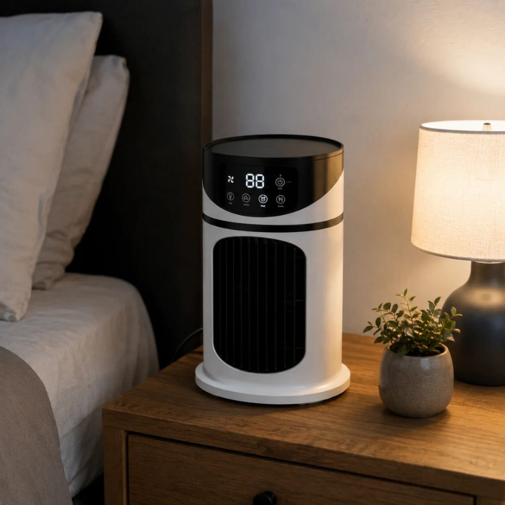 Portable Air Cooler with LED Display, Remote Control and USB Rechargeable