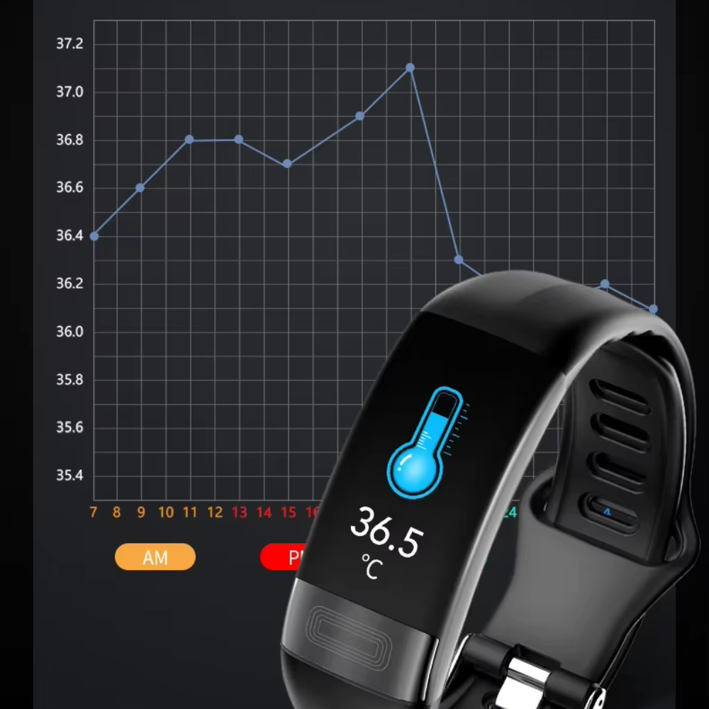 Mens Sports Band Fitness Tracker - ECG Band Measures Blood Pressure, Heart Rate, SpO2 & Sleep Tracker