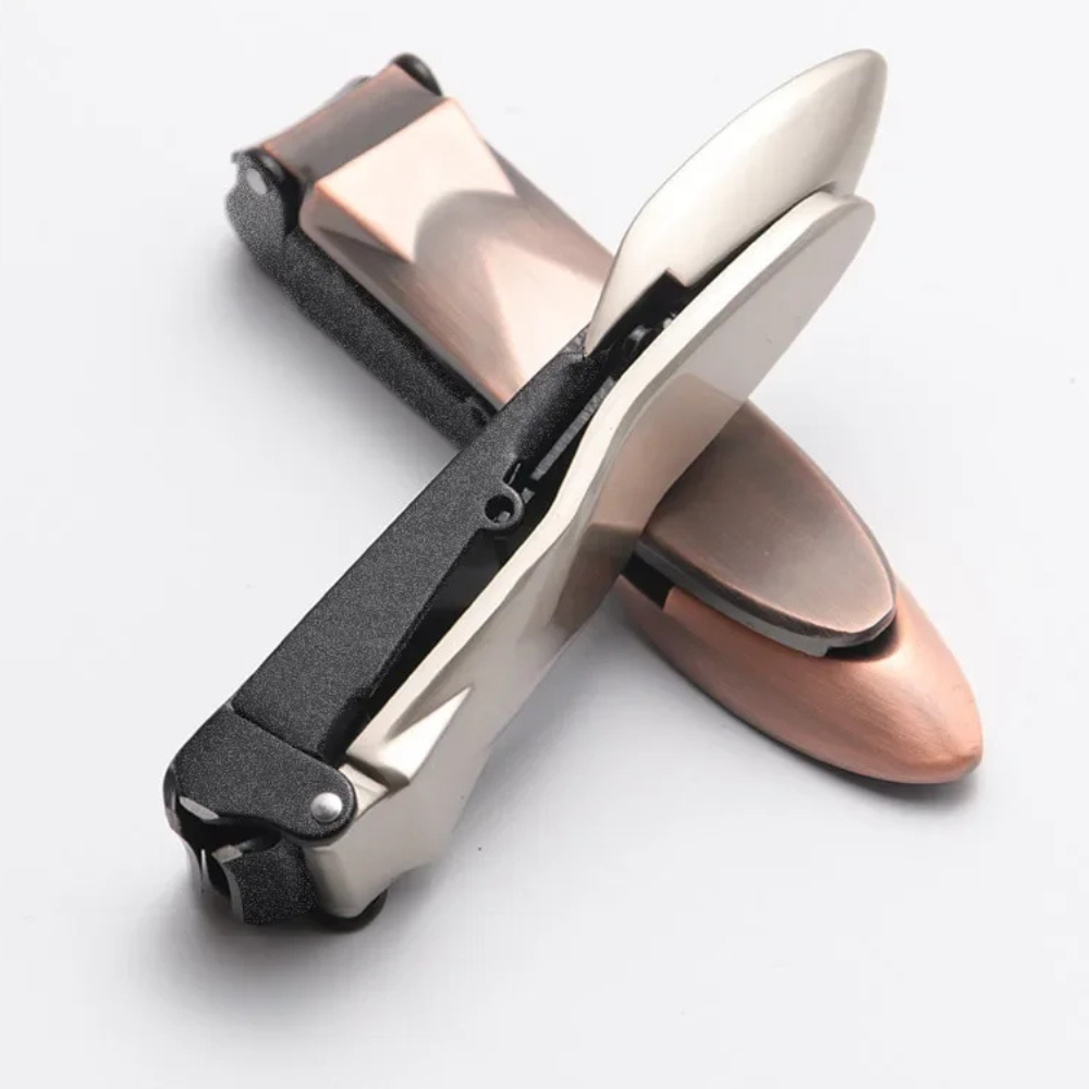 Mens Thick Nail Clippers Anti-splash Wide Jaw Stainless Steel Toenail Cutter Set With File