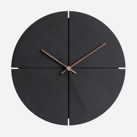 Minimalist Wall Clock Walnut Wood Silent Non Ticking Quartz 11.4 Inch