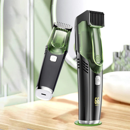 Electric Beard Trimmer with Vacuum and 20 Lengths for Versatile Grooming
