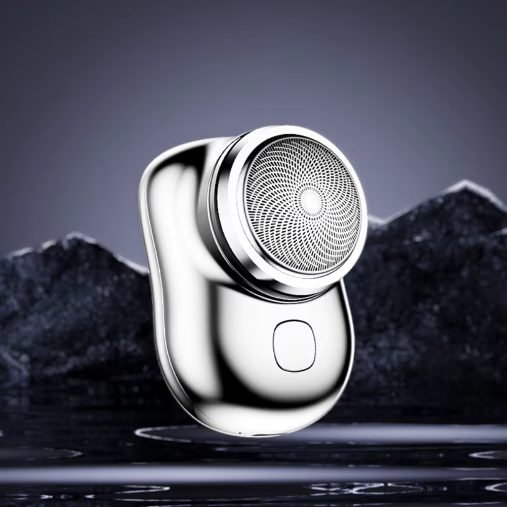 Triple-blade Electric Shaver - Silver & Portable