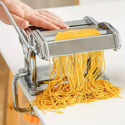 Pasta Maker Machine Stainless Steel Manual Roller Press with 6 Settings