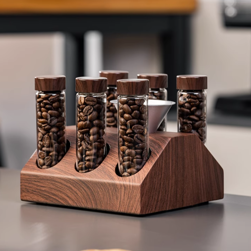 Coffee Bean Storage Test Tube Set - Countertop or Drawer Storage