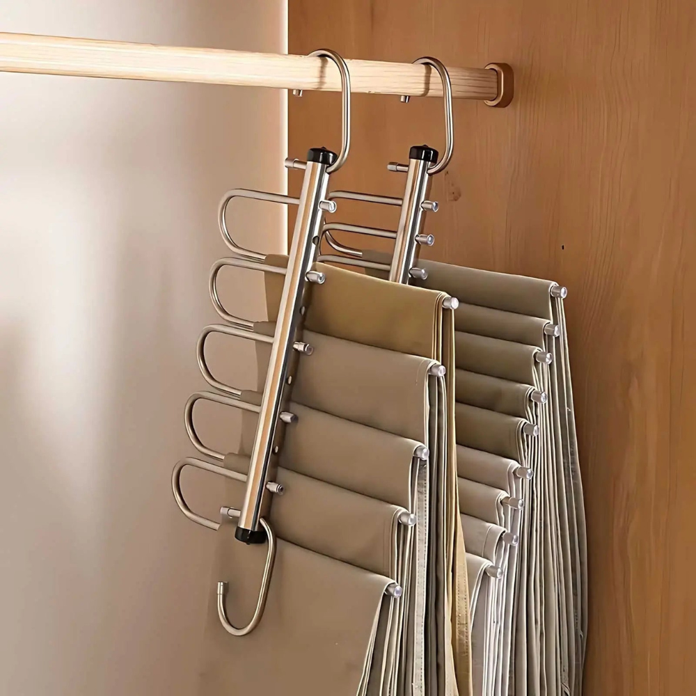 Pants Hanger Closet Organizer Stainless Steel Space Saver