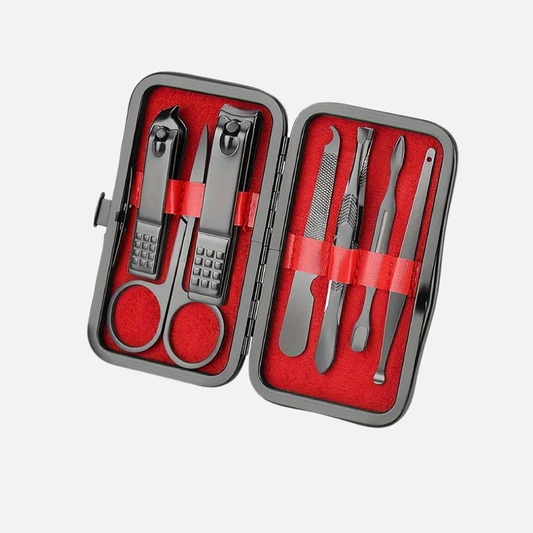 Mens Thick Nail Clipper Set Stainless Steel Portable Grooming Kit