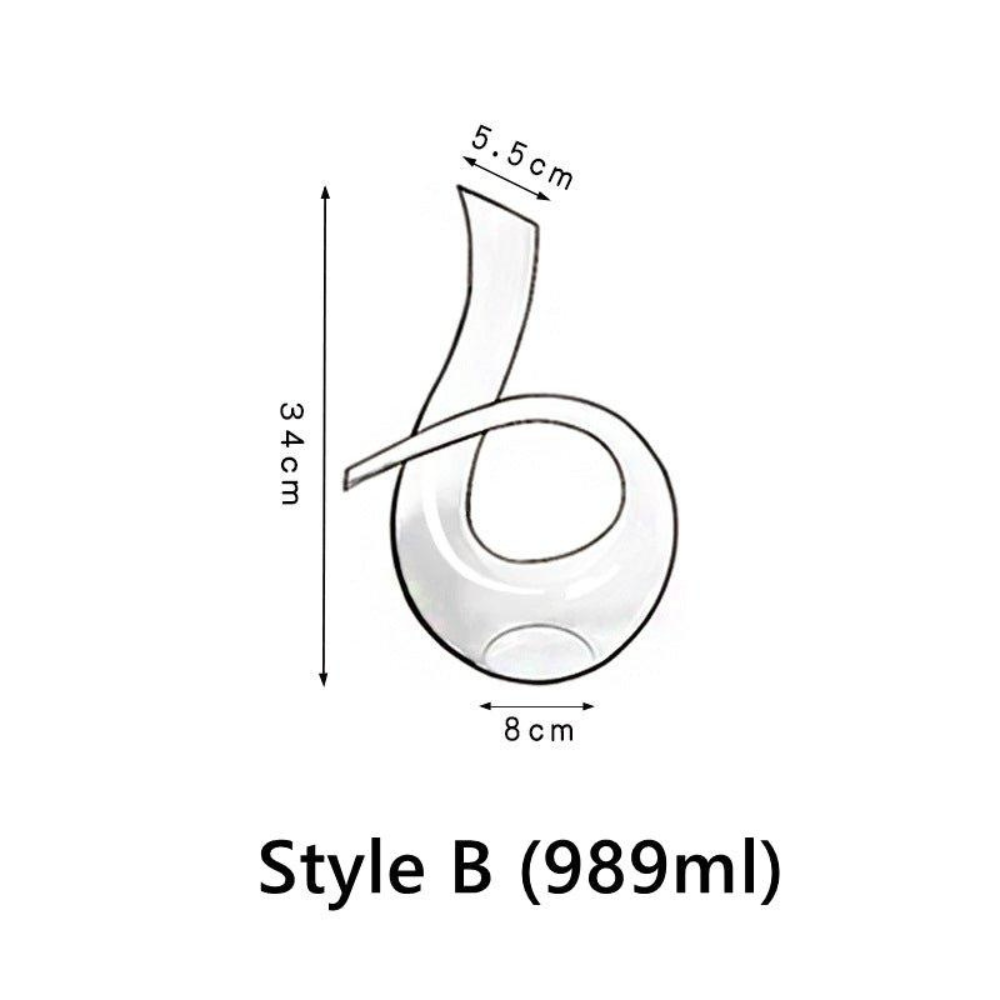 Abstract Style Wine Decanter - Abstract Shaped Wine Decanter