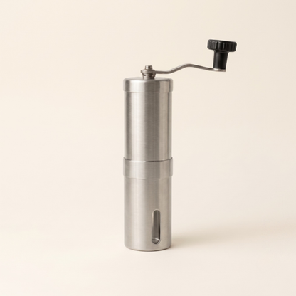 Manual Coffee Grinder with Conical Burr Mechanism and Foldable Handle