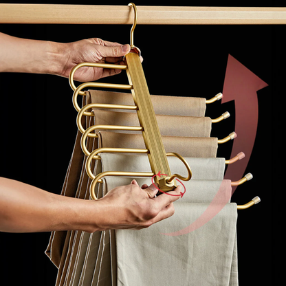 Pants Hanger 6 Tier Space Saving Foldable Closet Rack