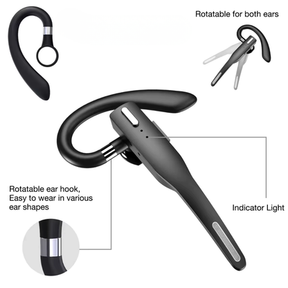 Wireless Headset, Dual Mic Bluetooth 5.1 Noise Cancelling Earphone
