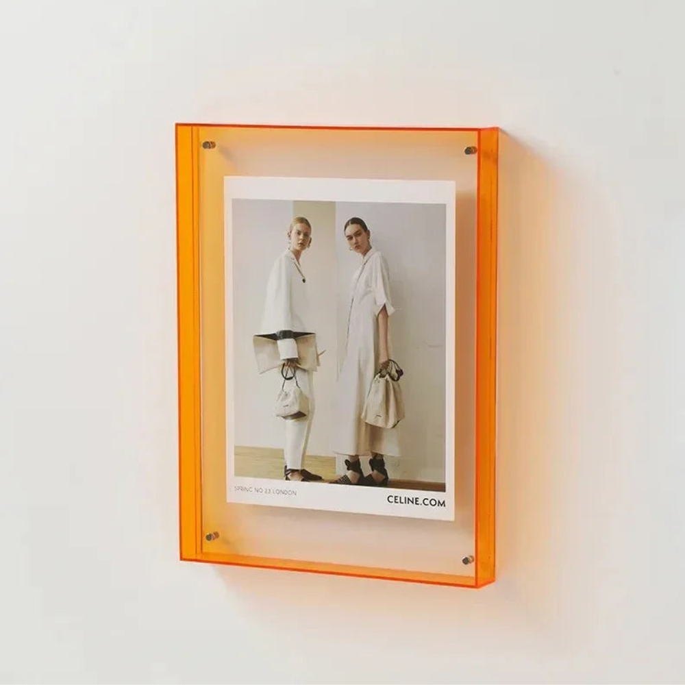 Colored Picture Frame Collection, Double Sided Acrylic Photo Frame