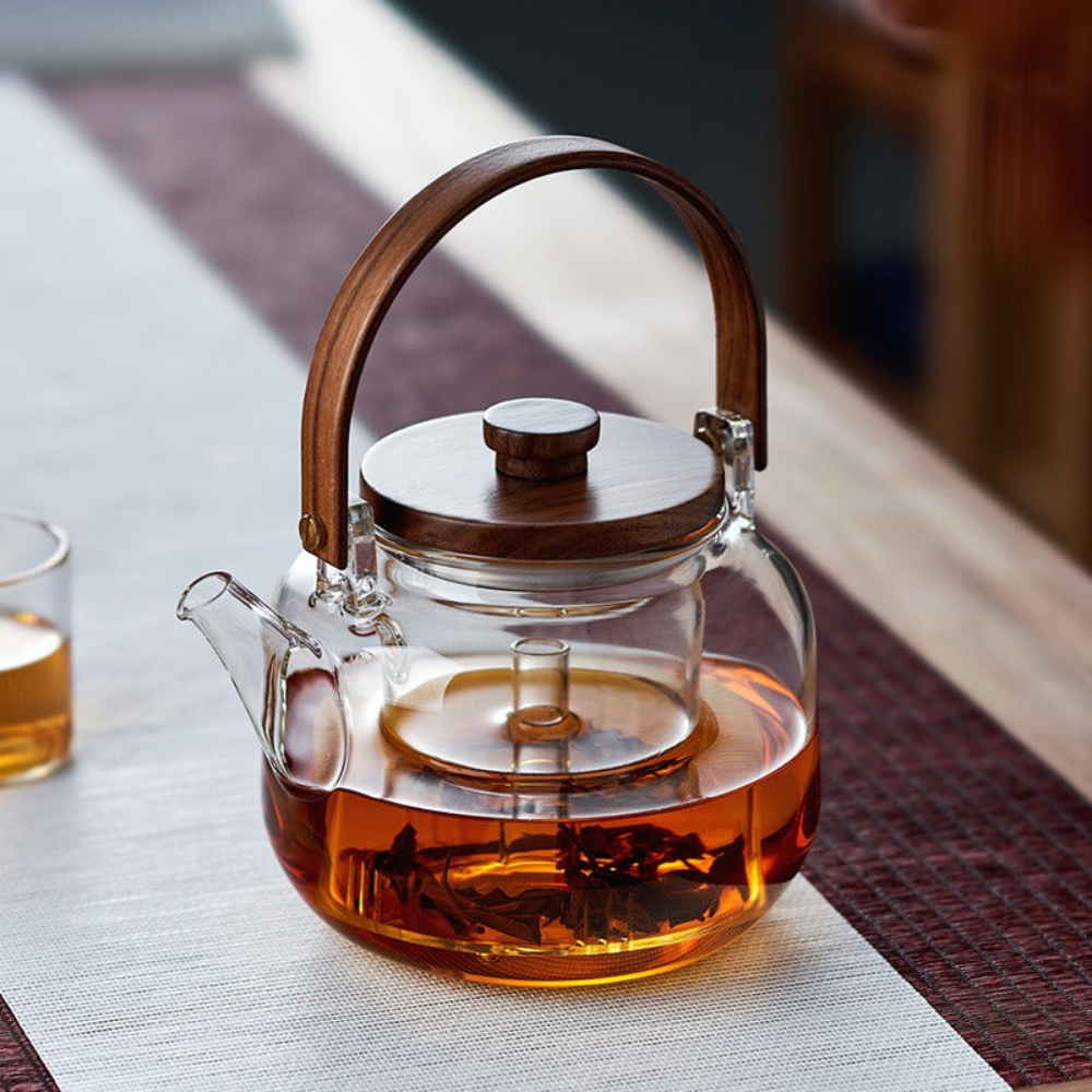 Large Glass Teapot - Steam Infuser & Heat Resistance