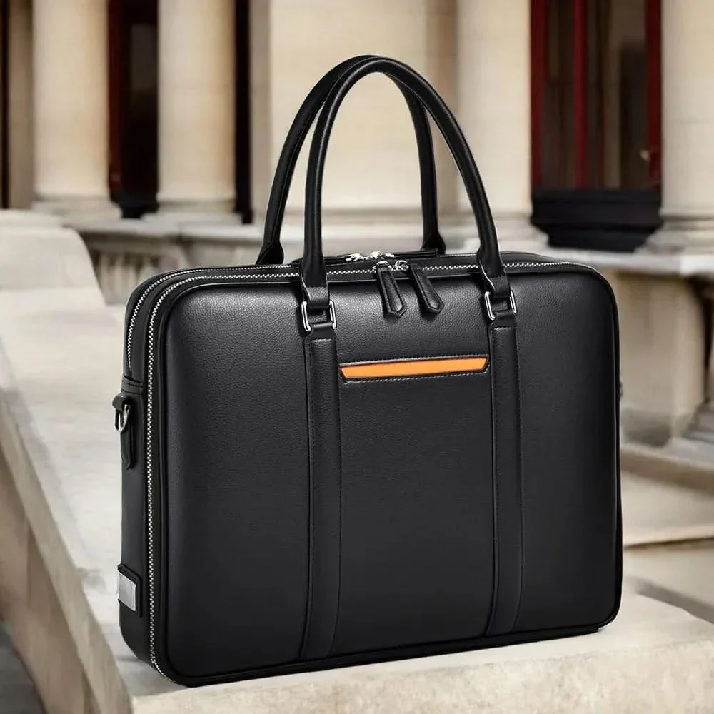 Briefcase Organizer with Laptop Compartment and Crossbody Shoulder Strap
