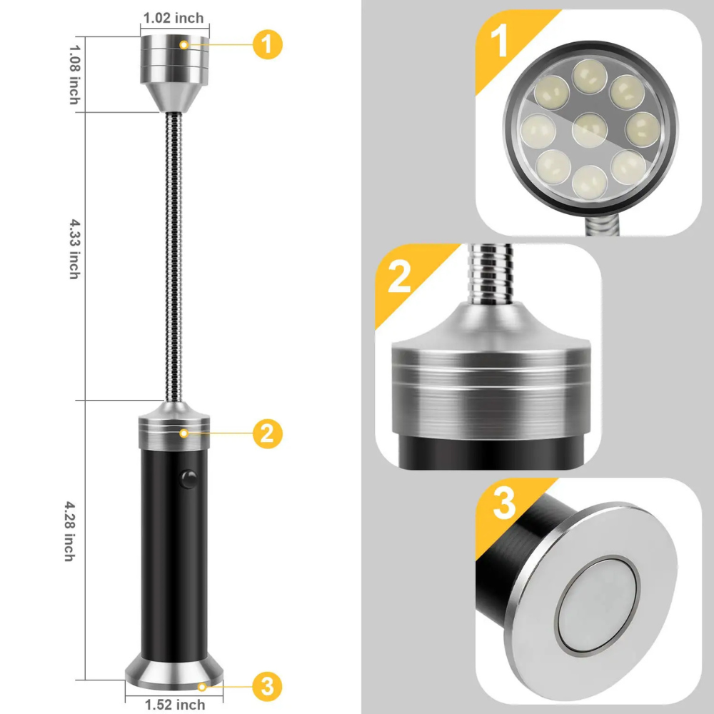 Magnetic BBQ LED Grill Torch - Hands-free Light