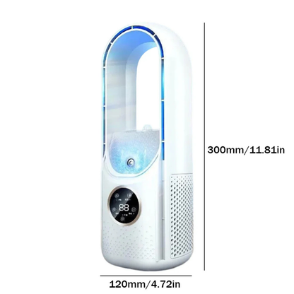 Portable Desk Air Conditioner Humidifier, Blade-Free Cooler