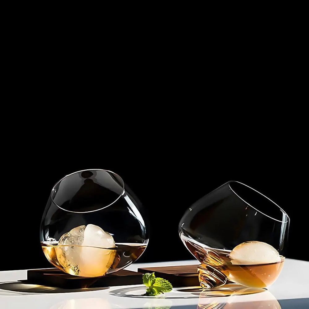 Mens Rotating Whiskey Glass, Spinning drinking glass
