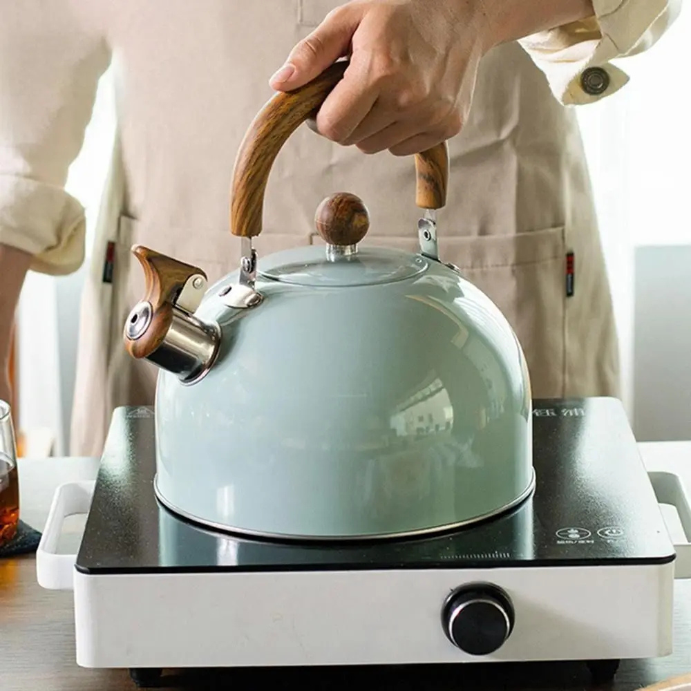 Stainless Steel Tea Kettle, 3L Stovetop Whistling Kitchen Water Boiler