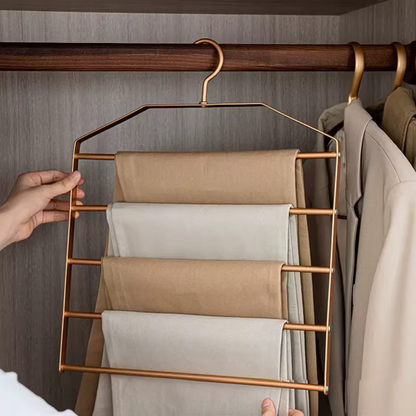 Pants Hanger Multi Layer Metal Closet Organizer for Clothes and Towels