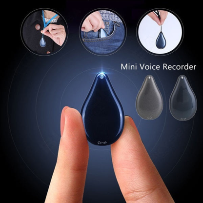 Keychain Voice Recorder with 100 Hour Memory Storage and Audio Activation