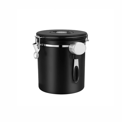 Air Tight Coffee Container with CO2 Valve, Date Tracking Calendar and Scoop