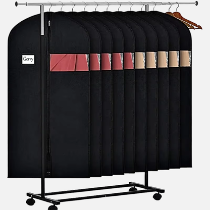 Breathable Garment Storage Cover 10 Pack with Full Length Zipper