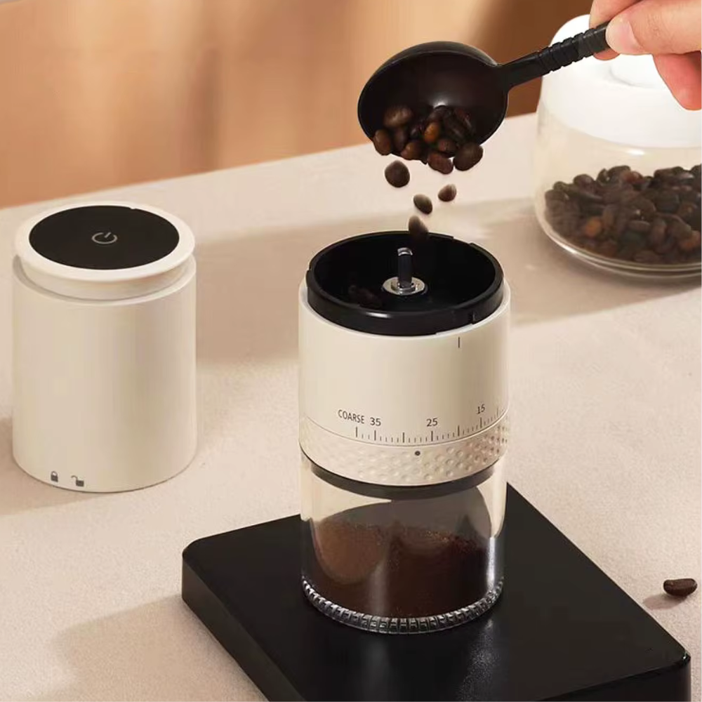 Electric Coffee Grinder with 38 Adjustable Grind Gears and USB-C Charging
