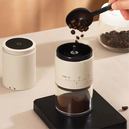 Electric Coffee Grinder with 38 Adjustable Grind Gears and USB-C Charging