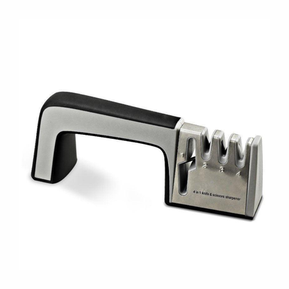 Knife Sharpener 4 in 1 Manual Pull-Through Tool for Blades and Scissors