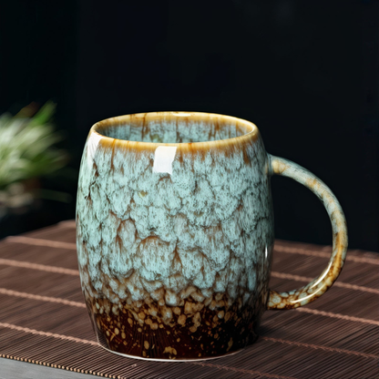 Mens Large Ceramic Duo-toned Coffee Cup