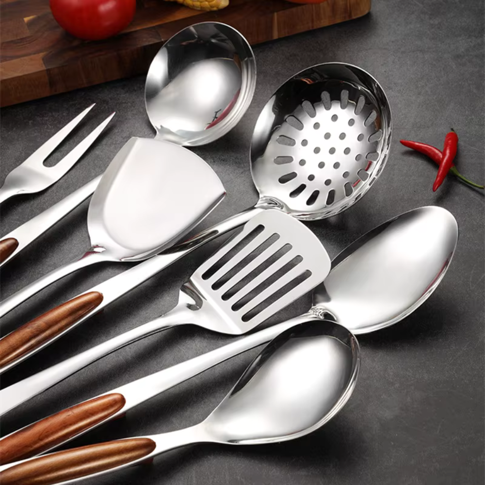 Stainless Steel Kitchen Utensil 7pcs Set, Essential Cooking Tools